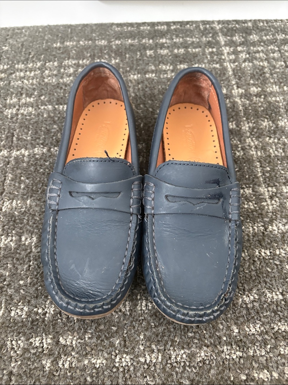 Venettini Navy Blue Kids Moccasin Loafers